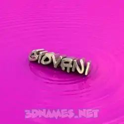 giovani in Pink Graffiti style - 3D name wallpaper