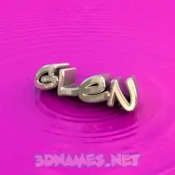 glen in Pink Graffiti style - 3D name wallpaper