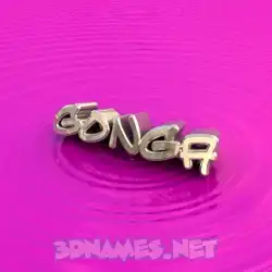 gonga in Pink Graffiti style - 3D name wallpaper