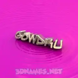 gowdru in Pink Graffiti style - 3D name wallpaper