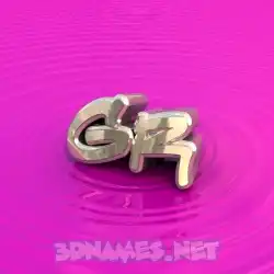 gr in Pink Graffiti style - 3D name wallpaper