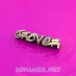 grover in Pink Graffiti style - 3D name wallpaper