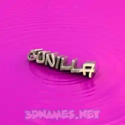 gunilla in Pink Graffiti style - 3D name wallpaper