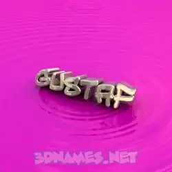 gustaf in Pink Graffiti style - 3D name wallpaper