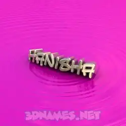 hanisha in Pink Graffiti style - 3D name wallpaper