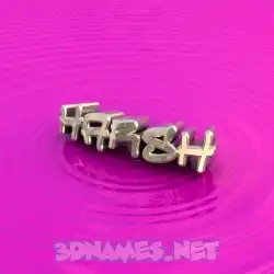 harsh in Pink Graffiti style - 3D name wallpaper