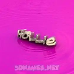 hollie in Pink Graffiti style - 3D name wallpaper
