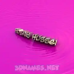 hosny hussei in Pink Graffiti style - 3D name wallpaper