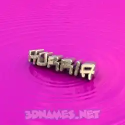hurria in Pink Graffiti style - 3D name wallpaper