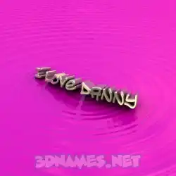 i love danny in Pink Graffiti style - 3D name wallpaper