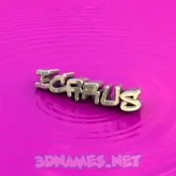 icarus in Pink Graffiti style - 3D name wallpaper