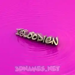 isloodien in Pink Graffiti style - 3D name wallpaper