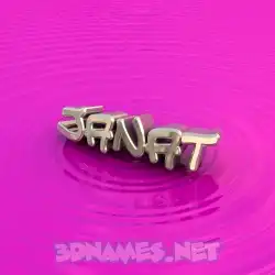 janat in Pink Graffiti style - 3D name wallpaper