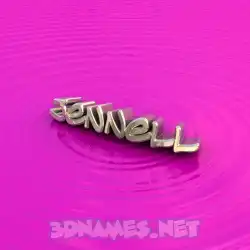 jennell in Pink Graffiti style - 3D name wallpaper