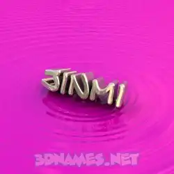 jinmi in Pink Graffiti style - 3D name wallpaper