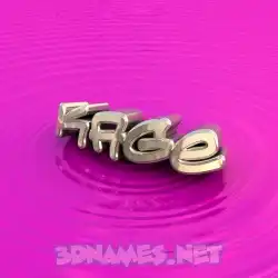 kage in Pink Graffiti style - 3D name wallpaper