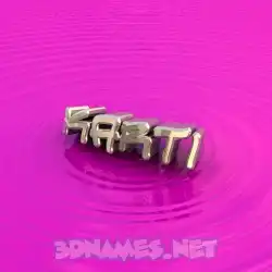 karti in Pink Graffiti style - 3D name wallpaper