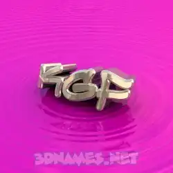 kgf in Pink Graffiti style - 3D name wallpaper