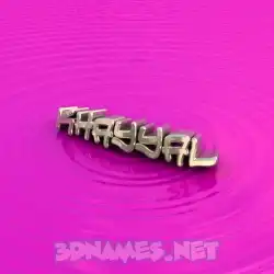 khayyal in Pink Graffiti style - 3D name wallpaper