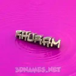 khuram in Pink Graffiti style - 3D name wallpaper