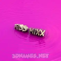 kidd mixx in Pink Graffiti style - 3D name wallpaper