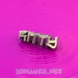 kitty in Pink Graffiti style - 3D name wallpaper