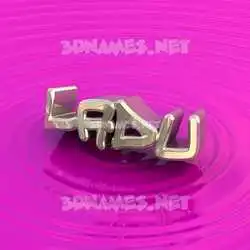 ladu in Pink Graffiti style - 3D name wallpaper