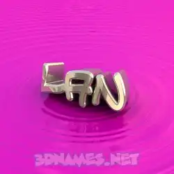 lan in Pink Graffiti style - 3D name wallpaper