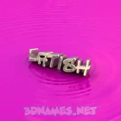 latish in Pink Graffiti style - 3D name wallpaper
