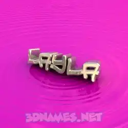layla in Pink Graffiti style - 3D name wallpaper