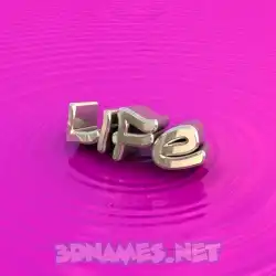 life in Pink Graffiti style - 3D name wallpaper