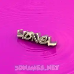 lionel in Pink Graffiti style - 3D name wallpaper