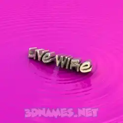 live wire in Pink Graffiti style - 3D name wallpaper