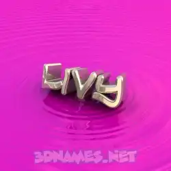 livy in Pink Graffiti style - 3D name wallpaper