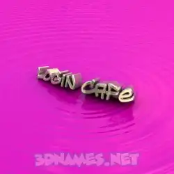 login cafe in Pink Graffiti style - 3D name wallpaper
