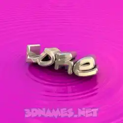 lore in Pink Graffiti style - 3D name wallpaper