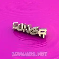 lunga in Pink Graffiti style - 3D name wallpaper