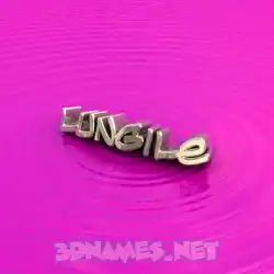lungile in Pink Graffiti style - 3D name wallpaper