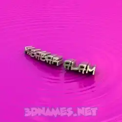 m.babar alam in Pink Graffiti style - 3D name wallpaper