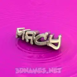 macy in Pink Graffiti style - 3D name wallpaper