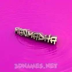 manmadha in Pink Graffiti style - 3D name wallpaper