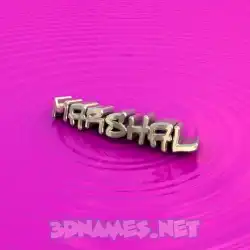 marshal in Pink Graffiti style - 3D name wallpaper