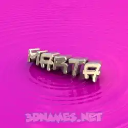 marta in Pink Graffiti style - 3D name wallpaper