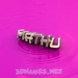 mathu in Pink Graffiti style - 3D name wallpaper