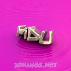 mdu in Pink Graffiti style - 3D name wallpaper