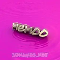 memoo in Pink Graffiti style - 3D name wallpaper