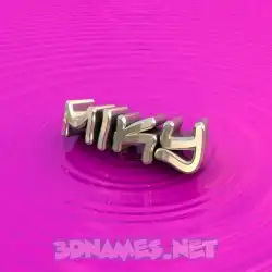 miky in Pink Graffiti style - 3D name wallpaper