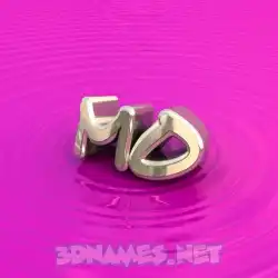 mo in Pink Graffiti style - 3D name wallpaper