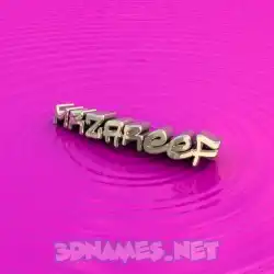 mrzareef in Pink Graffiti style - 3D name wallpaper