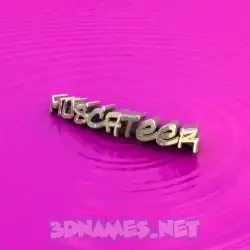muscateer in Pink Graffiti style - 3D name wallpaper
